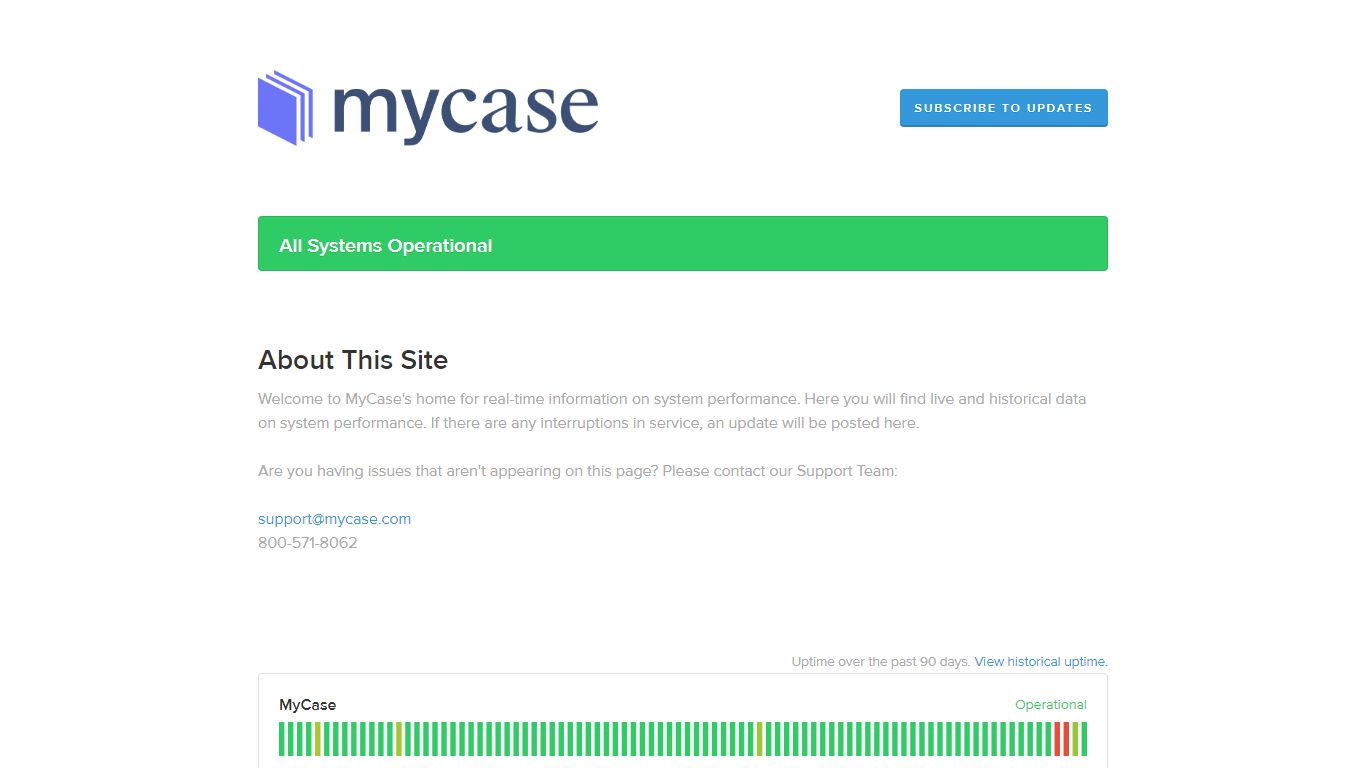 MyCase - Public Status